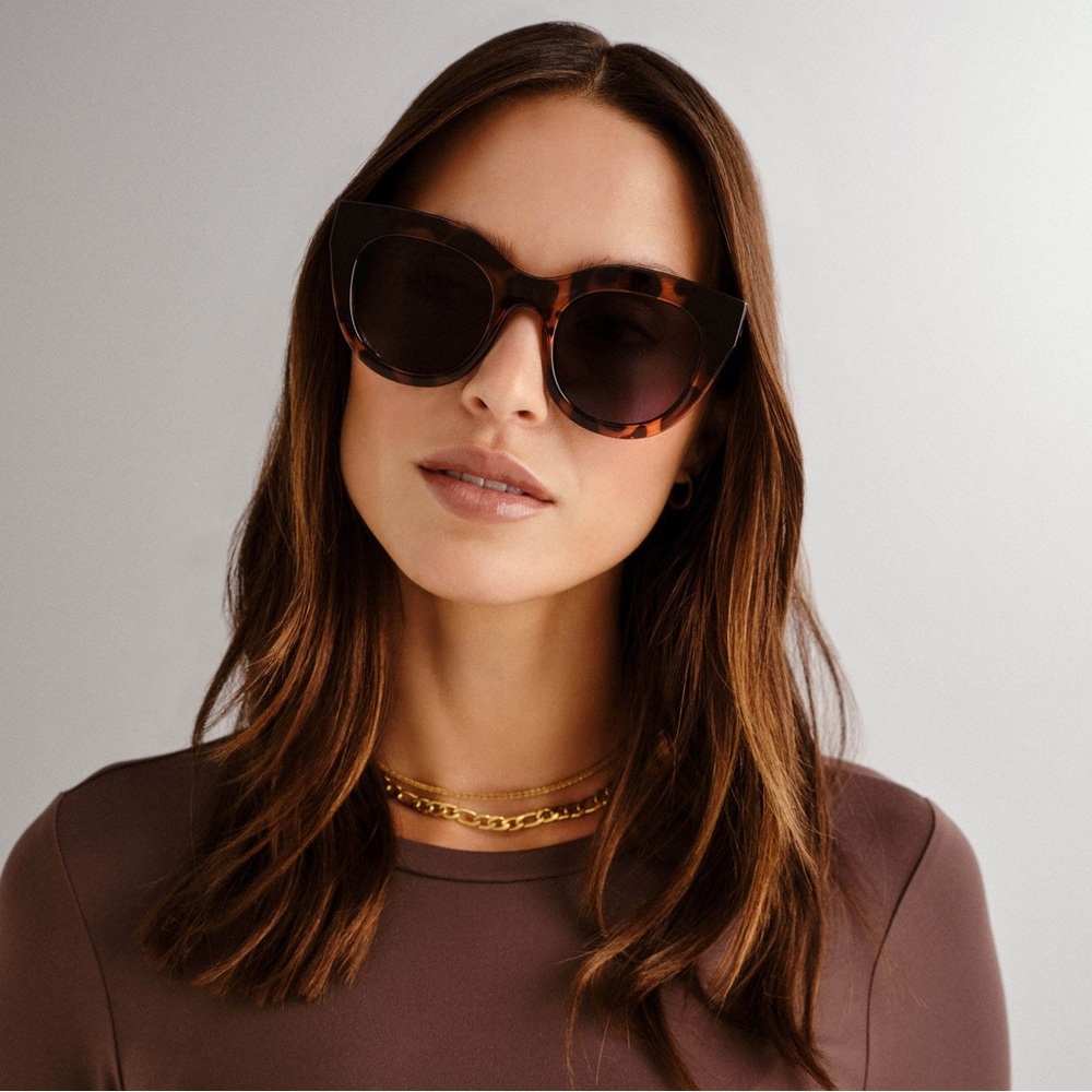 Le Specs Brown Oversized Sunglasses